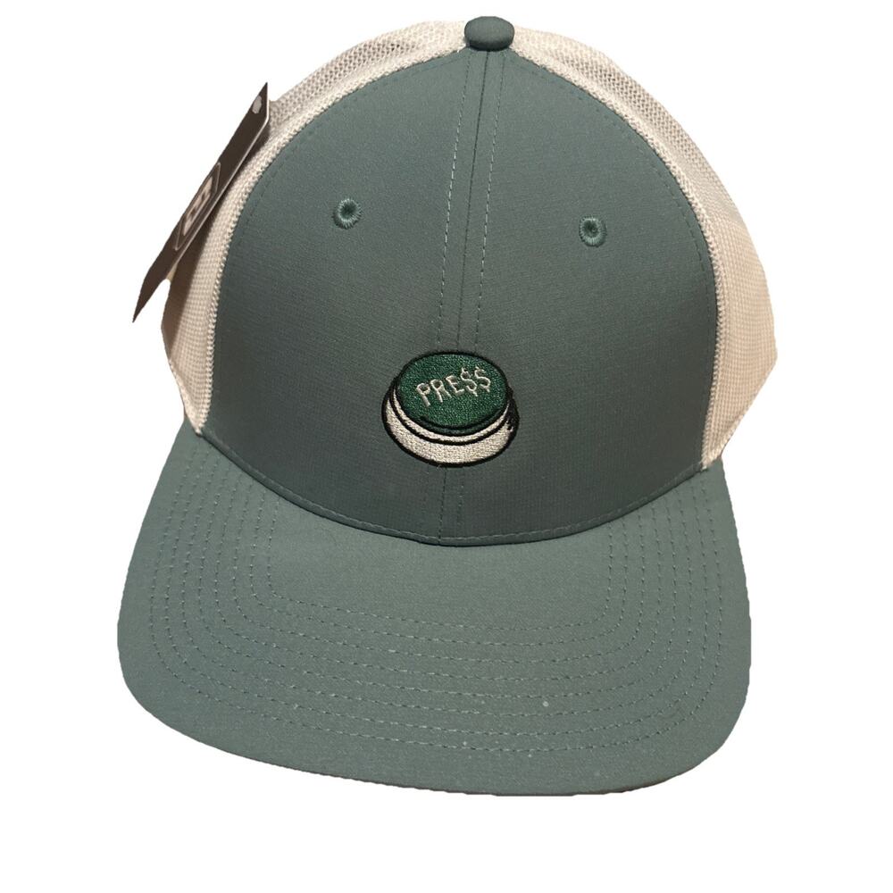 New FootJoy Pre$$ Logo Green/White Mesh Trucker Adjustable Snapback Hat